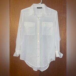Apt. 9 Women's White Button Down Shirt